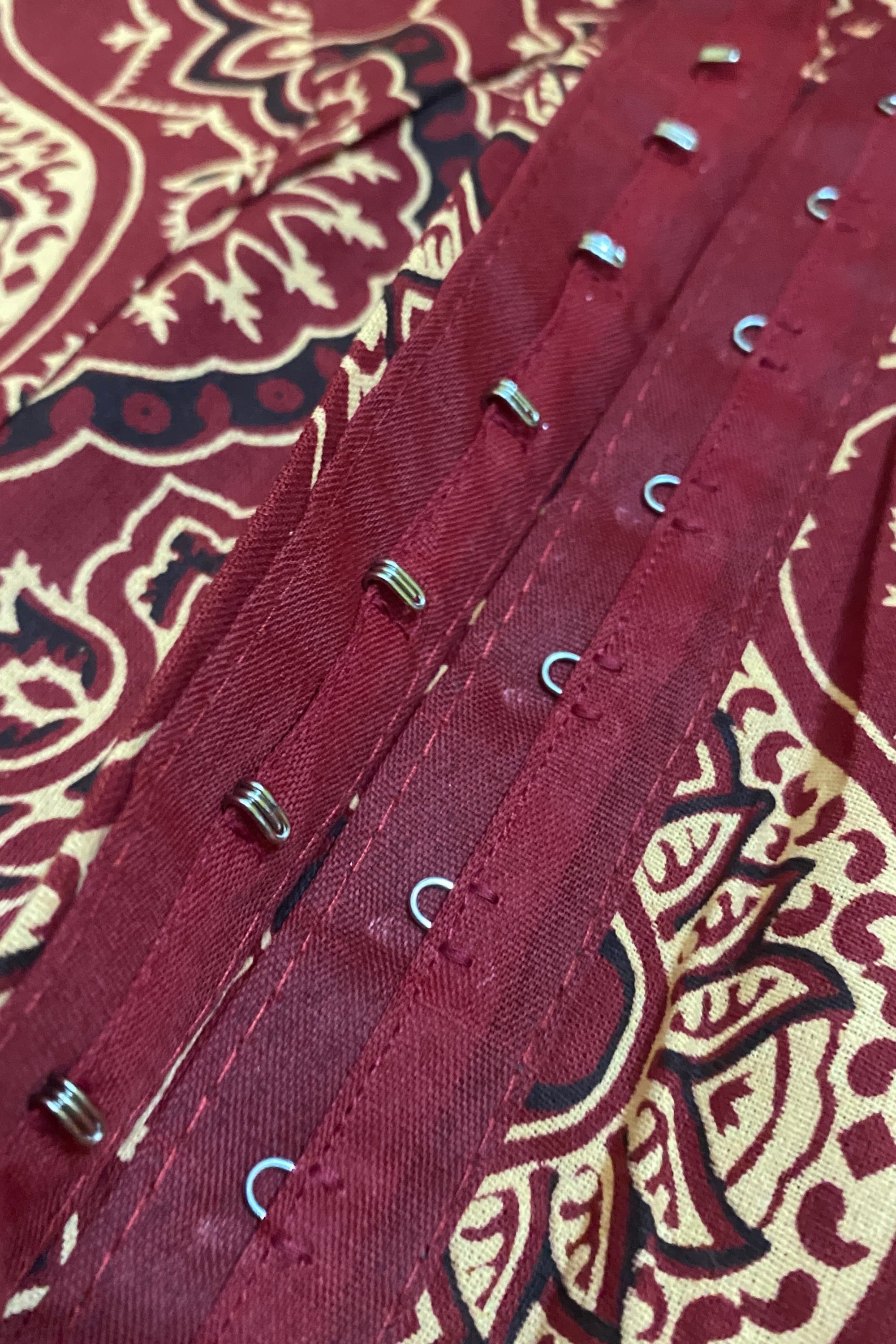 Maroon Block Printed Cotton Blouse